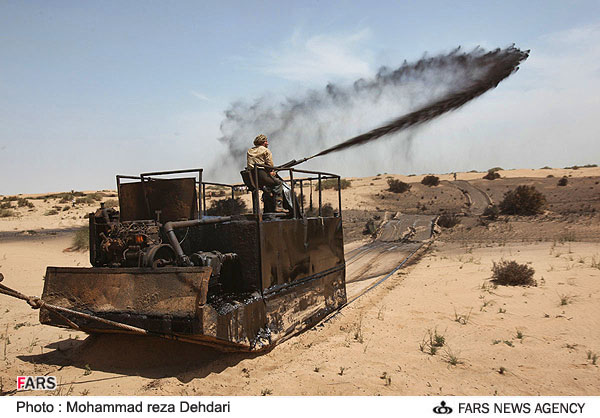 پروژه‌های مالچ‌پاشی در مناطق بدون پوشش گیاهی اجرا می‌شود