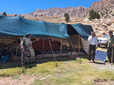 ۲۵ درصد جامعه عشایری از پنل‌های خورشیدی بهره مند هستند